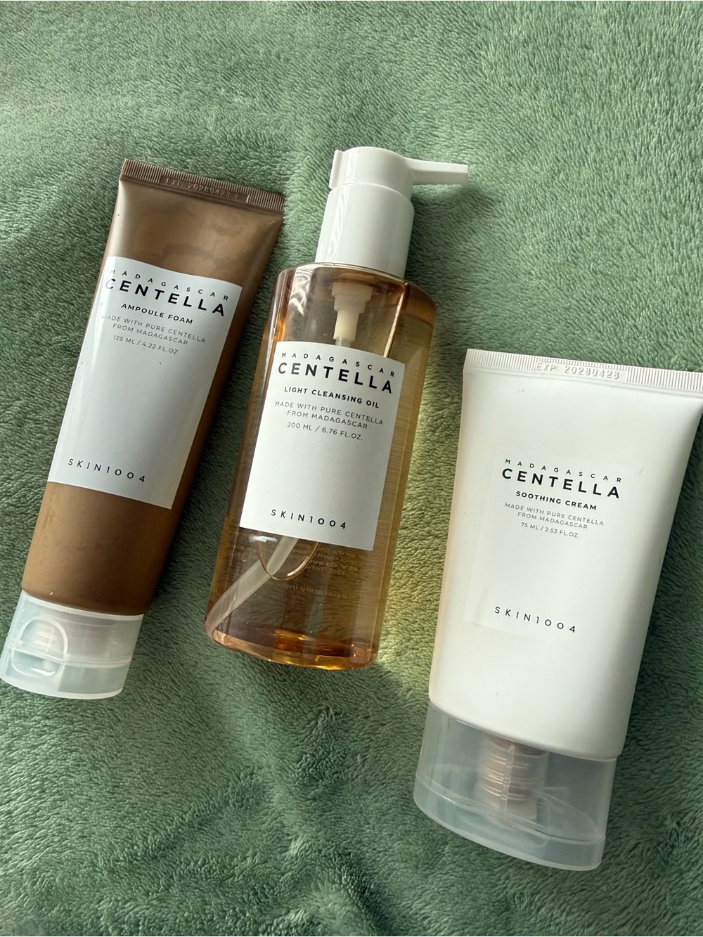 Madagascar Centella Light Cleansing Oil - Ampoule Foam + Soothing Cream Bundle